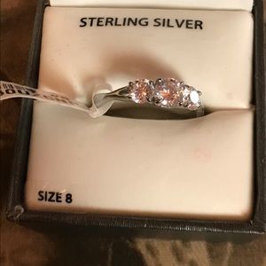 Sterling silver CZ ring size 8 new with tags